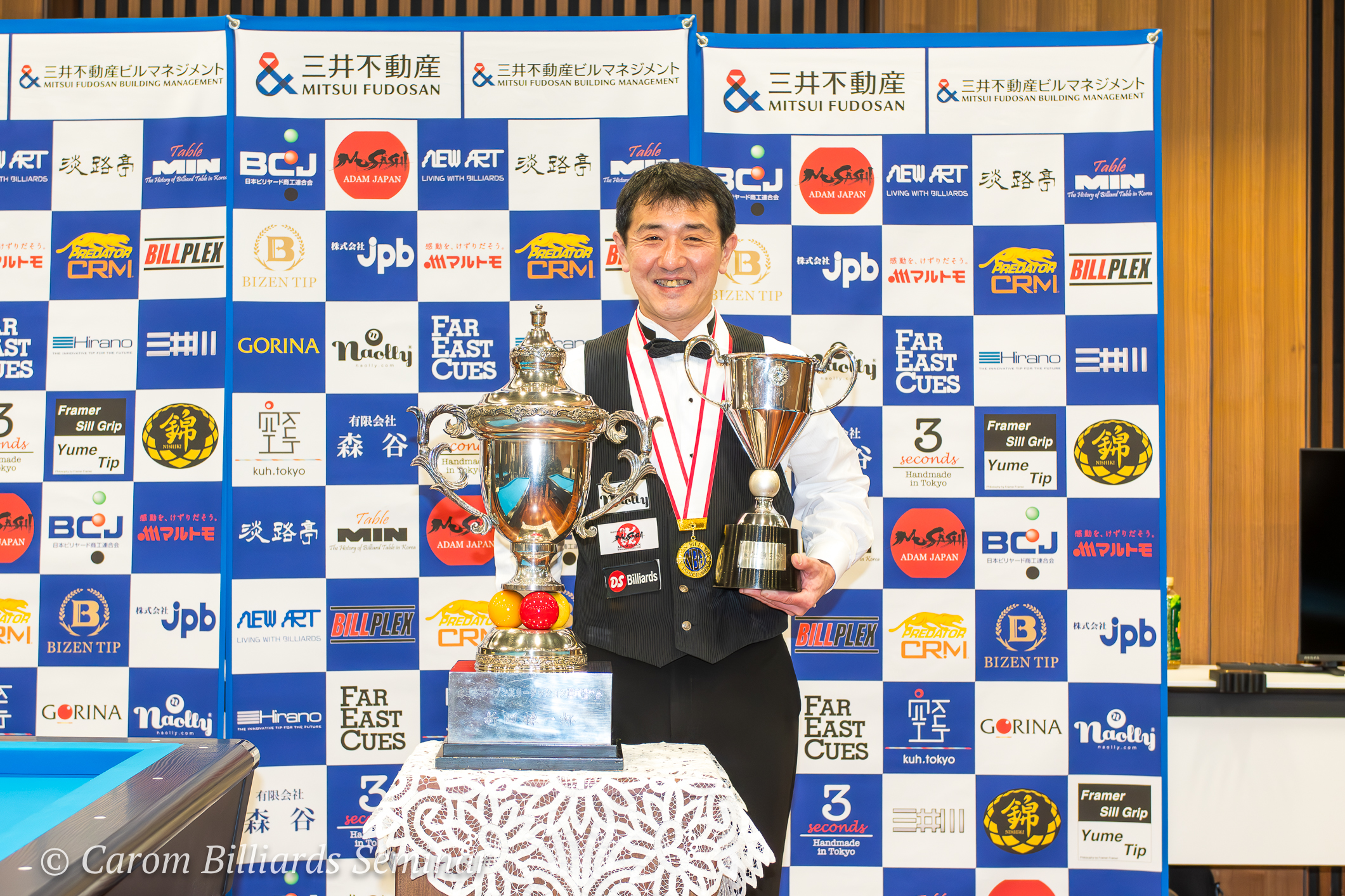 第82回 全日本スリークッション選手権大会  選手権者